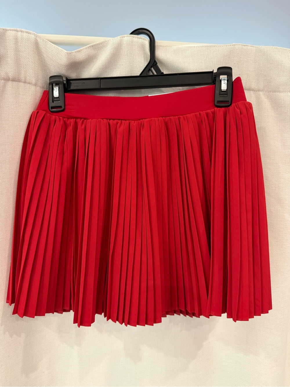 Women's Pleated Red Mini Skirt - Sleek Everyday Style